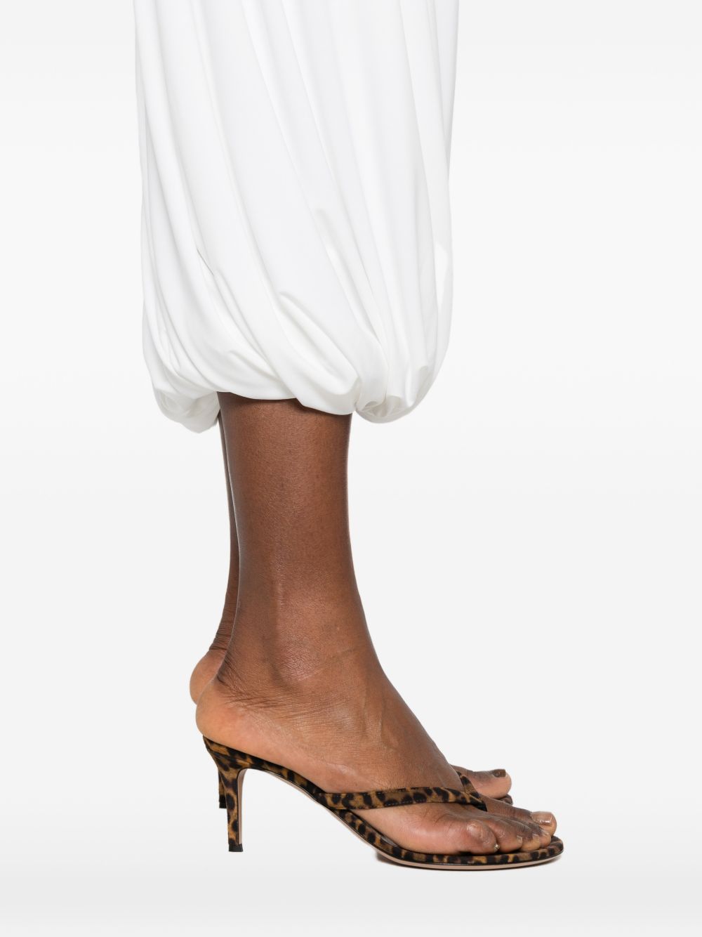 Gonna midi arricciata in bianco Norma kamali - donna 