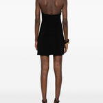Abito mini collo halter in nero Norma Kamali - donna 