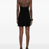 Abito mini collo halter in nero Norma Kamali - donna 