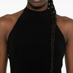 Abito mini collo halter in nero Norma Kamali - donna 