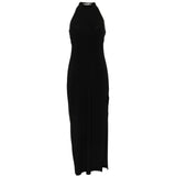 ABITO LUNGO SCOLLO HALTER IN NERO NORMA KAMALI - DONNA 