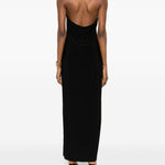 ABITO LUNGO SCOLLO HALTER IN NERO NORMA KAMALI - DONNA 