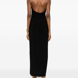 ABITO LUNGO SCOLLO HALTER IN NERO NORMA KAMALI - DONNA 