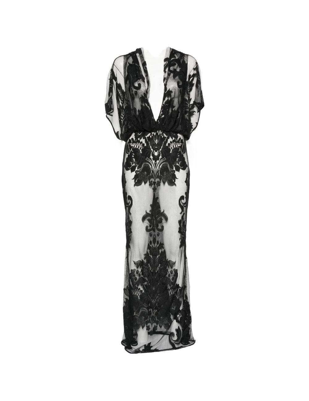 ABITO LUNGO IN PIZZO IN NERO NORMA KAMALI - DONNA 