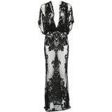 ABITO LUNGO IN PIZZO IN NERO NORMA KAMALI - DONNA 