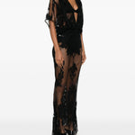 ABITO LUNGO IN PIZZO IN NERO NORMA KAMALI - DONNA 