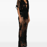 ABITO LUNGO IN PIZZO IN NERO NORMA KAMALI - DONNA 