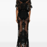 ABITO LUNGO IN PIZZO IN NERO NORMA KAMALI - DONNA 