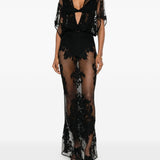 ABITO LUNGO IN PIZZO IN NERO NORMA KAMALI - DONNA 