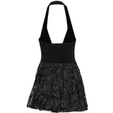 Abito scollo halter Cayla in nero norma kamali - donna 