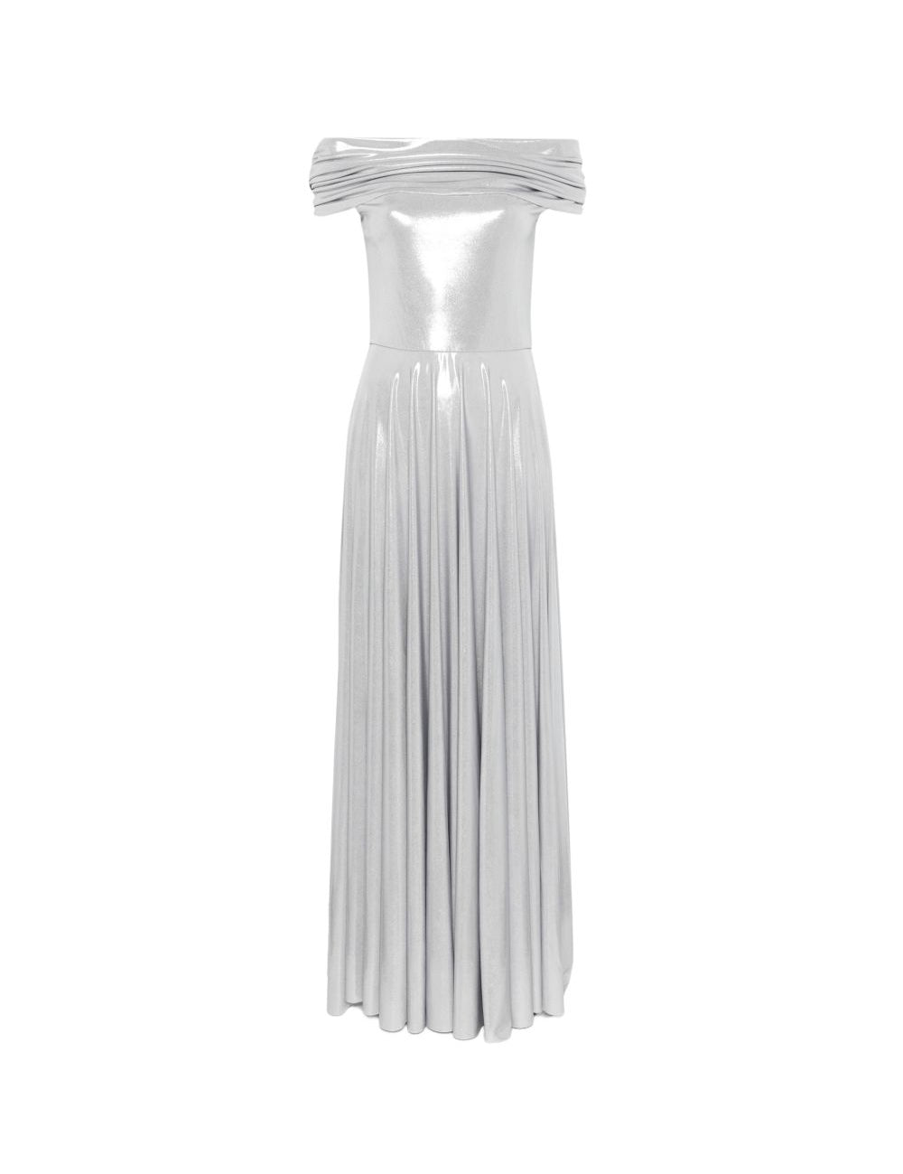 Abito maxi con spalle scoperte in argento Norma Kamali - donna 