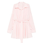 Mini abito svasato con cintura in rosa Norma kamali - donna 