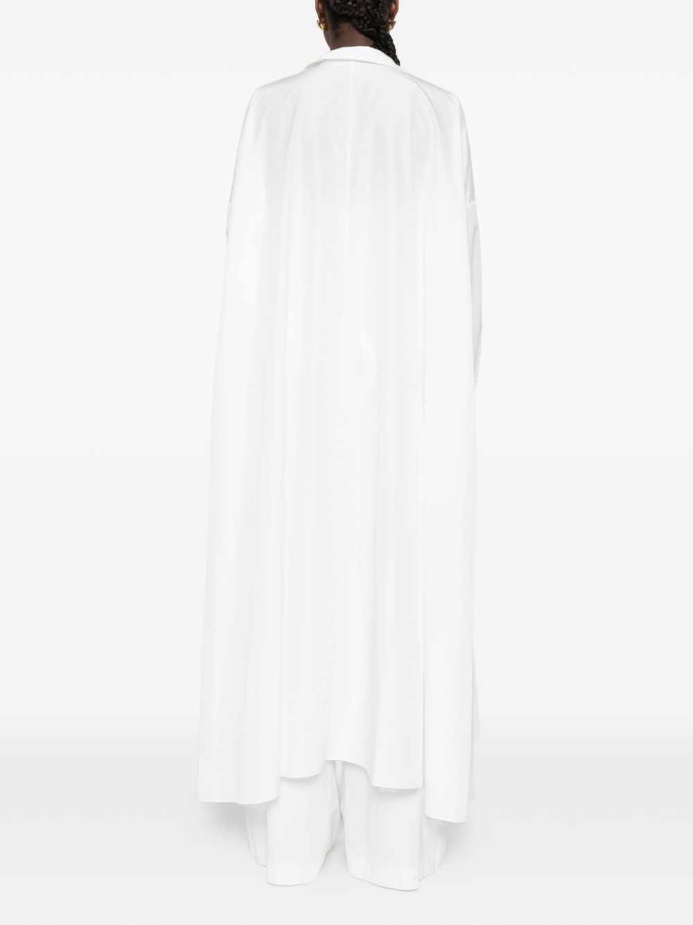 Abito lungo oversize a camicia in bianco NORMA KAMALI - donna 