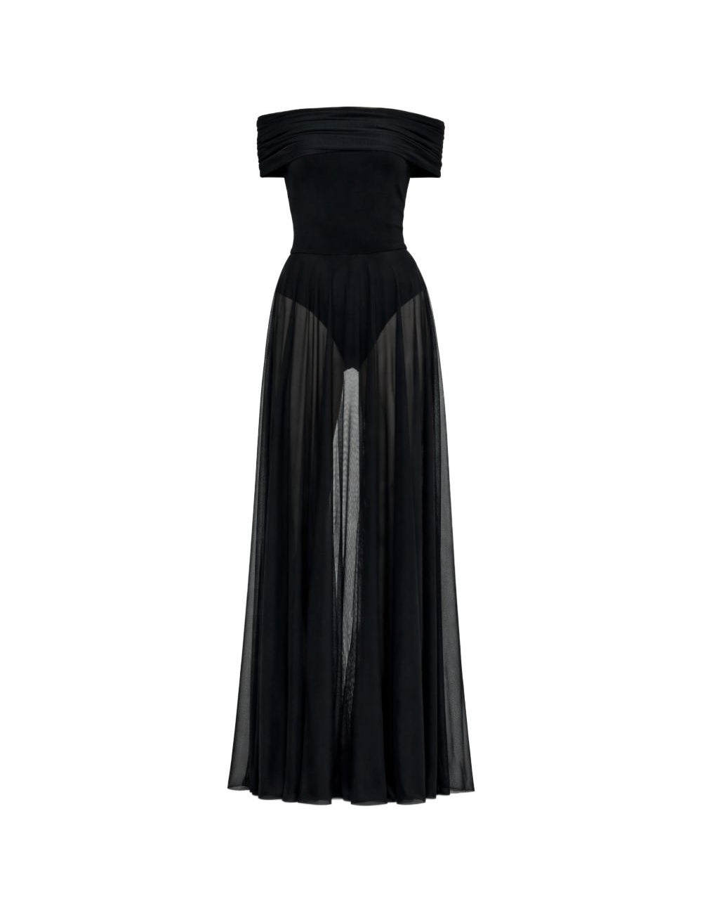 Abito con scollo a barca in nero Norma Kamali - donna 