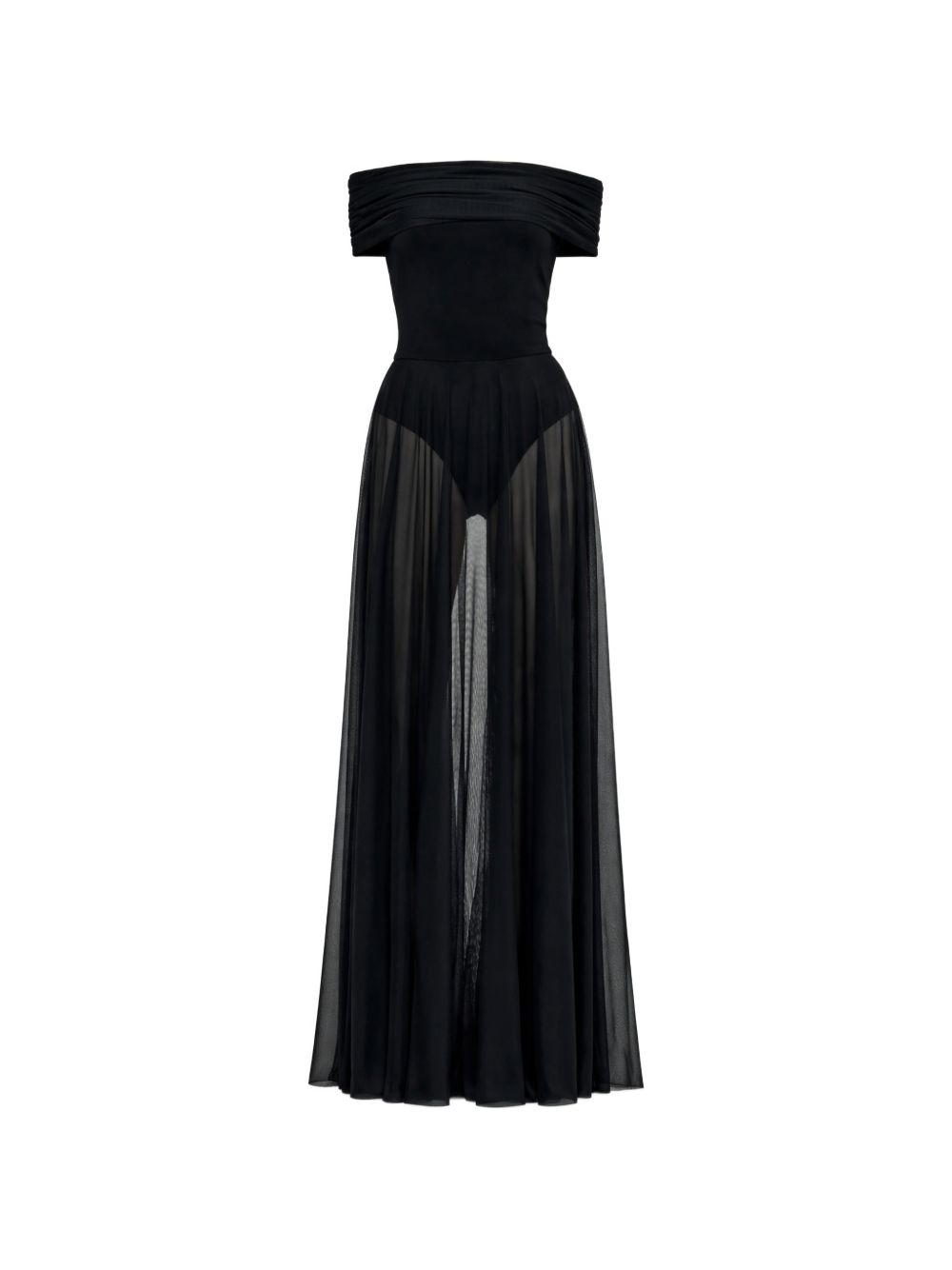 Abito con scollo a barca in nero Norma Kamali - donna 