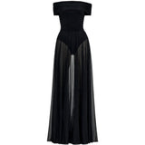 Abito con scollo a barca in nero Norma Kamali - donna 
