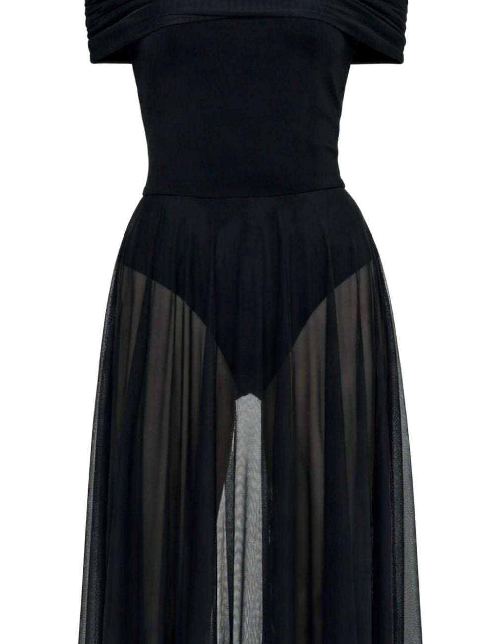 Abito con scollo a barca in nero Norma Kamali - donna 