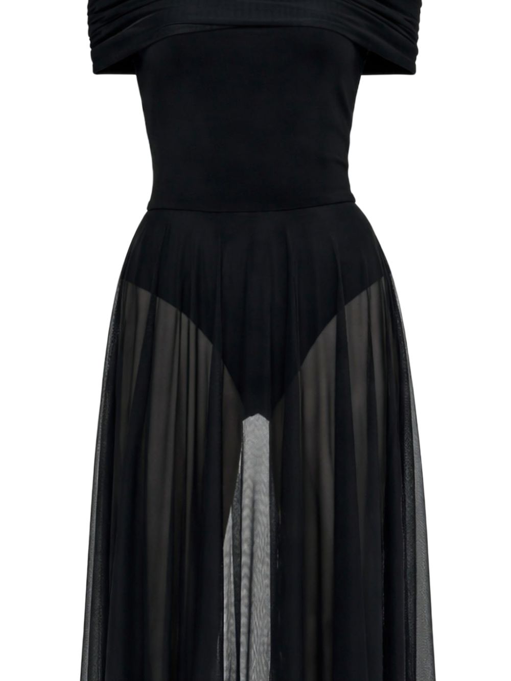 Abito con scollo a barca in nero Norma Kamali - donna 
