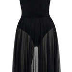 Abito con scollo a barca in nero Norma Kamali - donna 