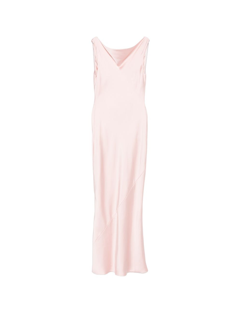 Abito con scollo sul retro e finitura satinata in rosa Norma kamali - donna 