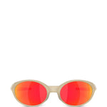 occhiali da sole ovali con lente rossa oakley - unisex 