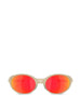 occhiali da sole ovali con lente rossa oakley - unisex