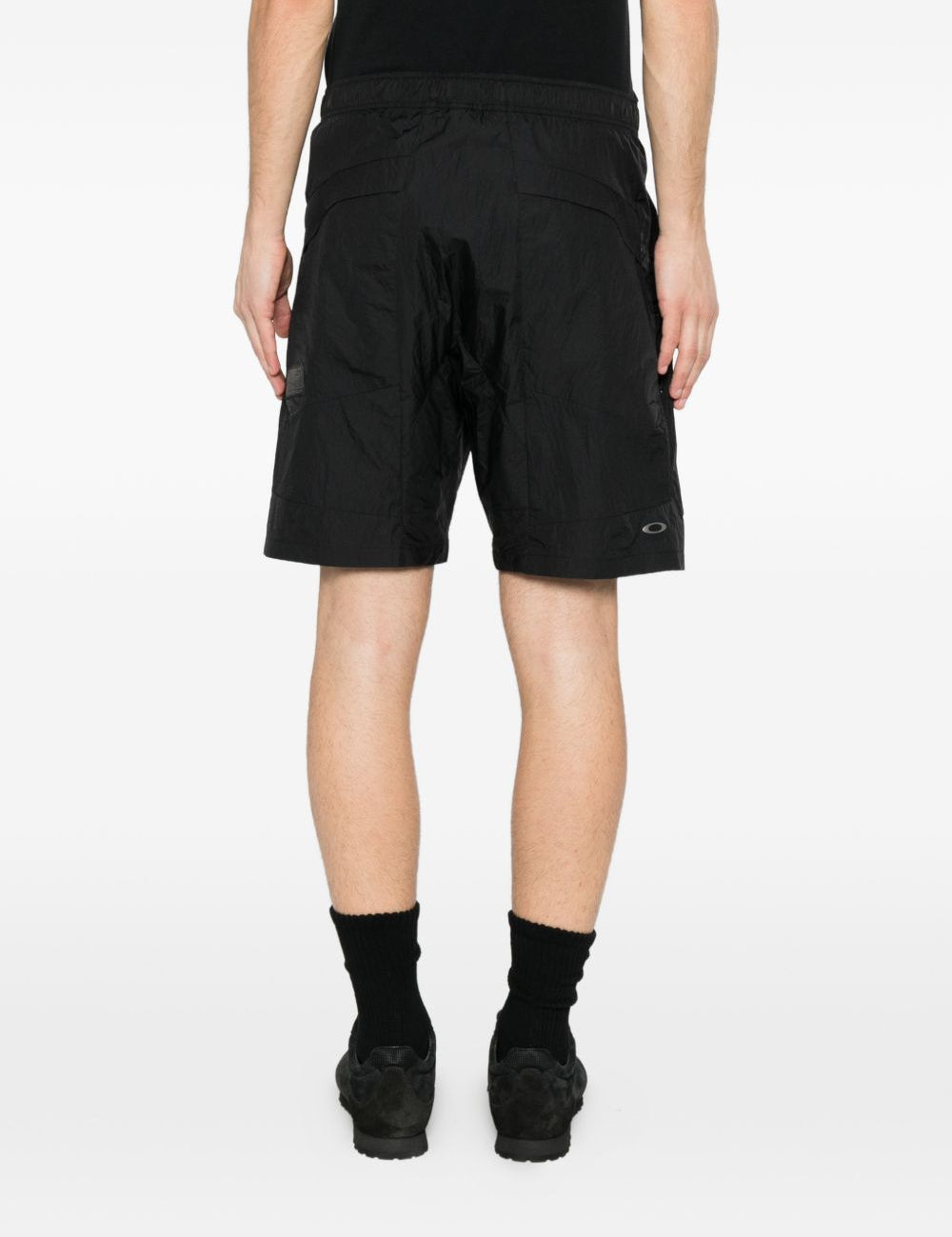 Shorts con vita elasticata in nero Oakley- uomo 