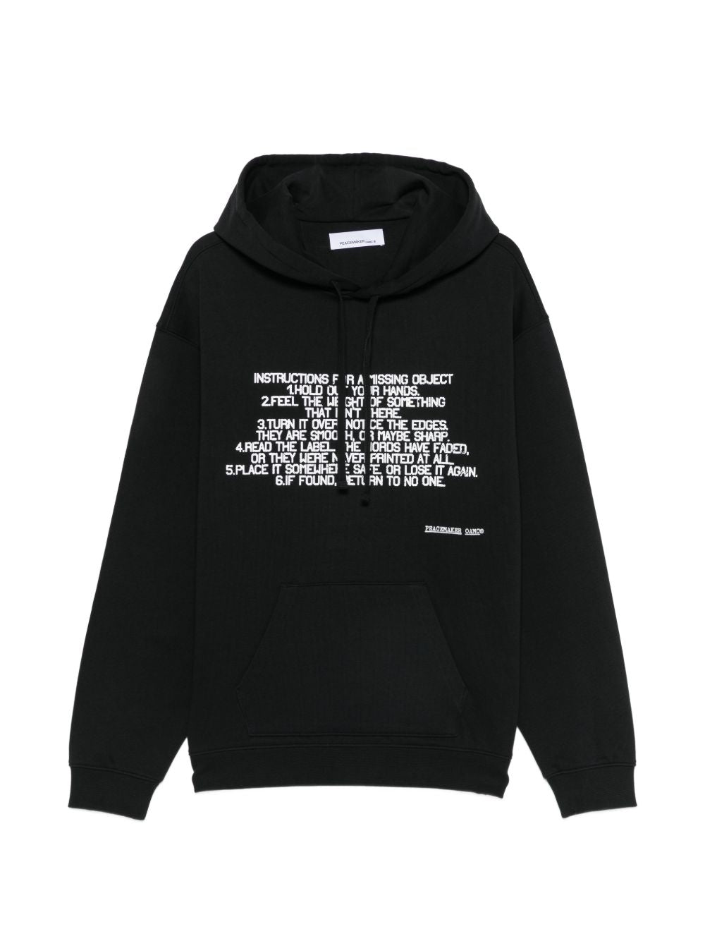 Felpa con stampa slogan in nero Oamc peacemaker - uomo 