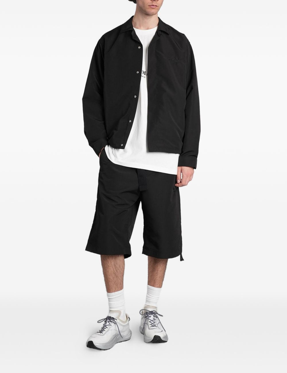 Pantaloncini con cintura e tasche con zip in nero Oamc peacemaker - uomo 