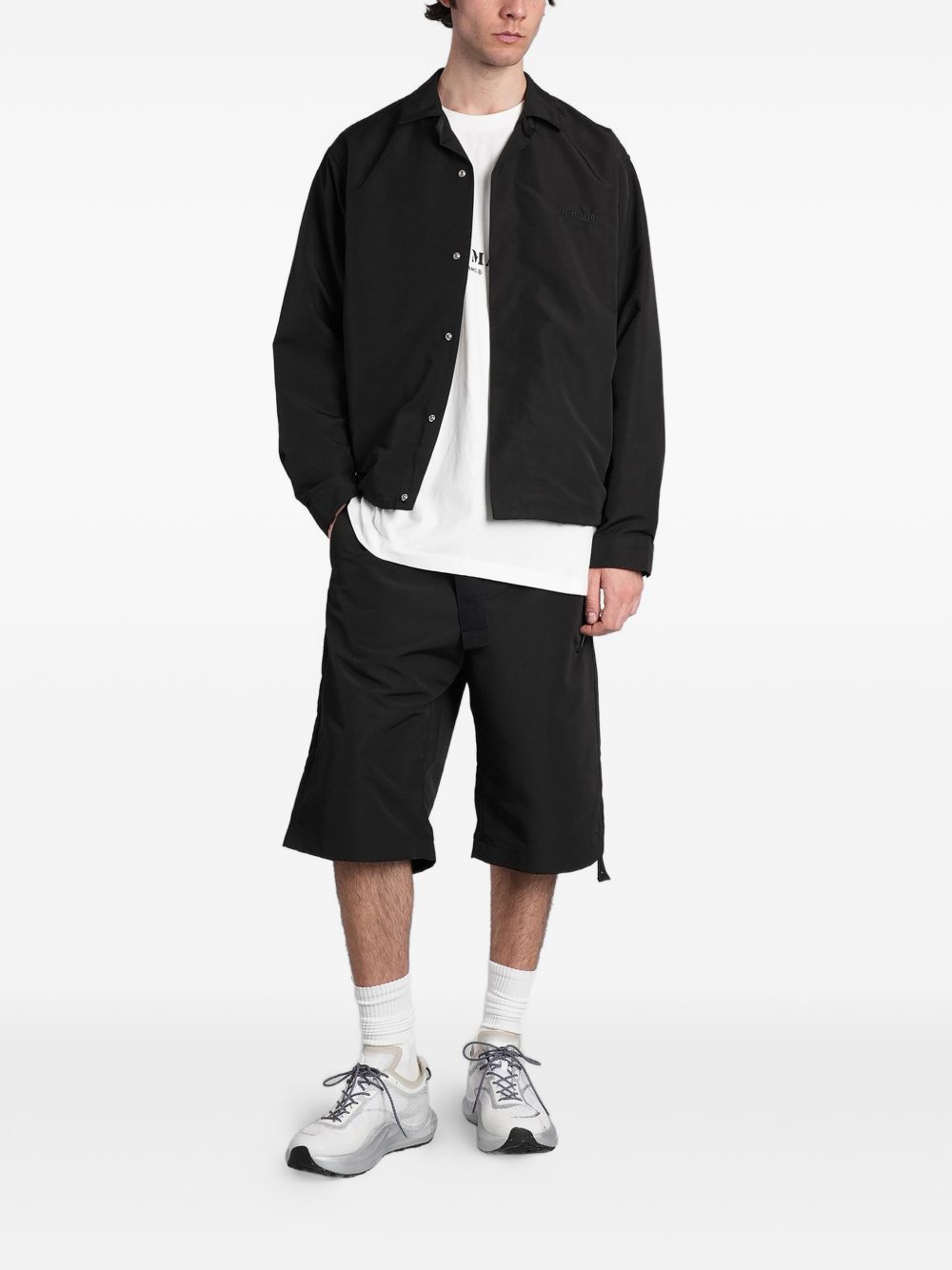 Pantaloncini con cintura e tasche con zip in nero Oamc peacemaker - uomo 