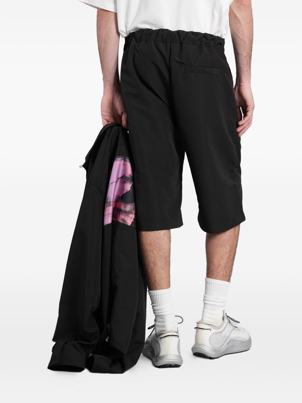 Pantaloncini con cintura e tasche con zip in nero Oamc peacemaker - uomo 