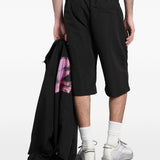 Pantaloncini con cintura e tasche con zip in nero Oamc peacemaker - uomo 