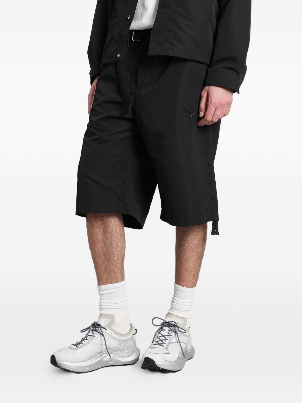 Pantaloncini con cintura e tasche con zip in nero Oamc peacemaker - uomo 