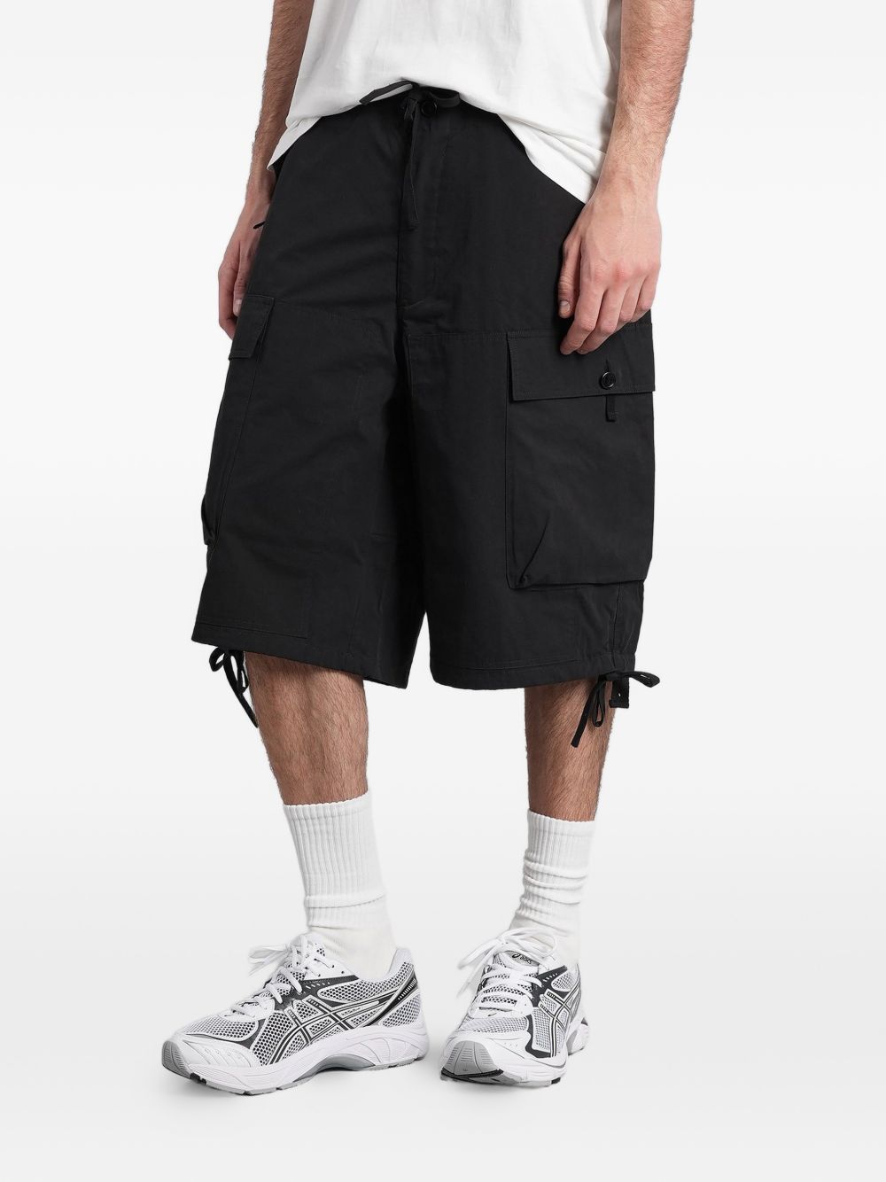 Pantaloncini cargo con coulisse in nero Oamc peacemaker - uomo 
