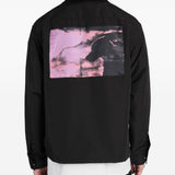 Camicia con stampa grafica in nero Oamc peacemaker - uomo 