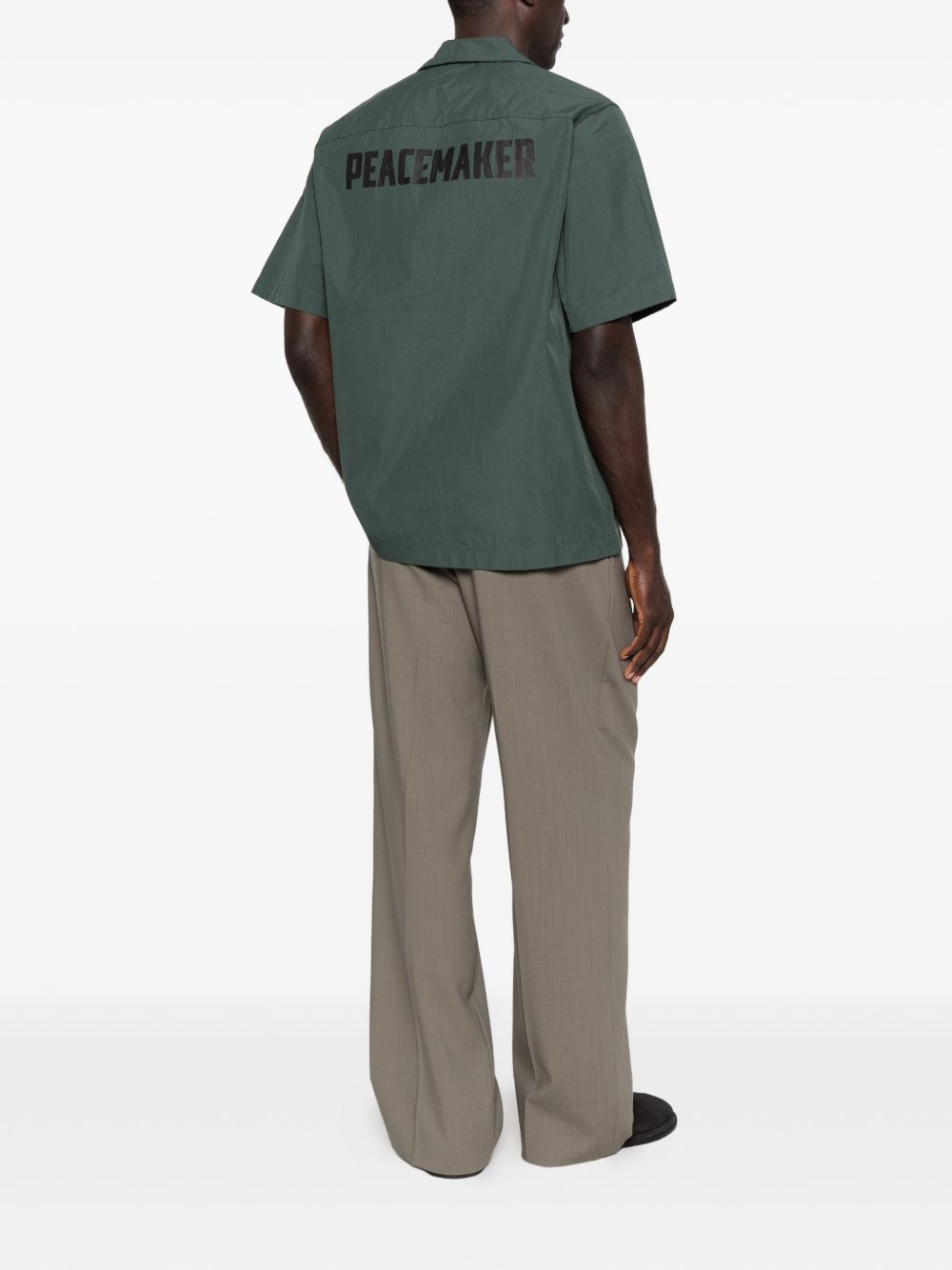 Camicia a maniche corte in verde Oamc peacemaker - uomo 