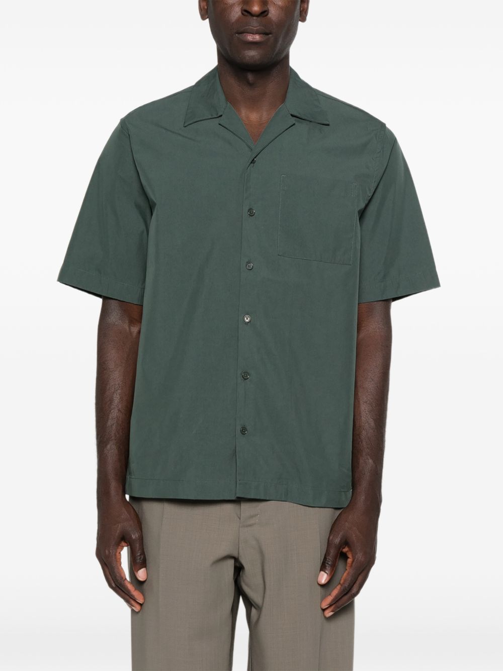 Camicia a maniche corte in verde Oamc peacemaker - uomo 