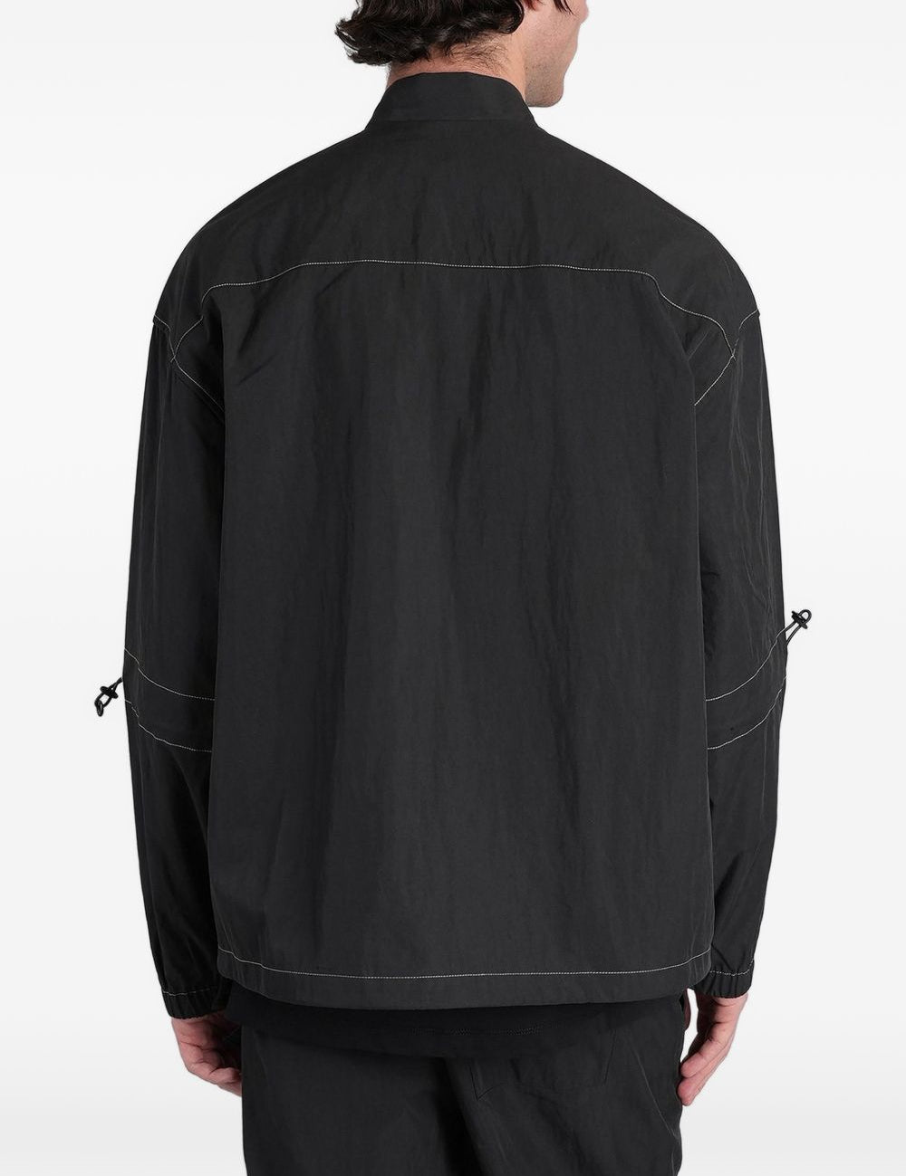 Giacca-camicia con cuciture a contrasto in nero Oamc peacemaker - uomo 