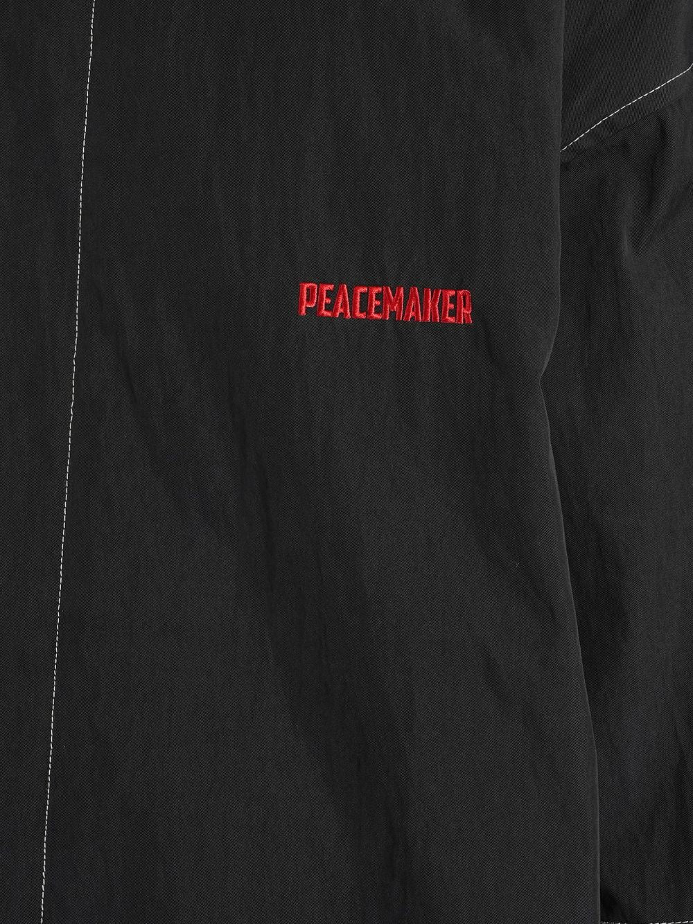 Giacca-camicia con cuciture a contrasto in nero Oamc peacemaker - uomo 