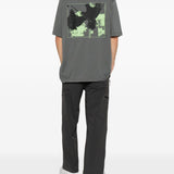 T-shirt con stampa grafica "Peacemaker" in grigio Oamc peacemaker - uomo 