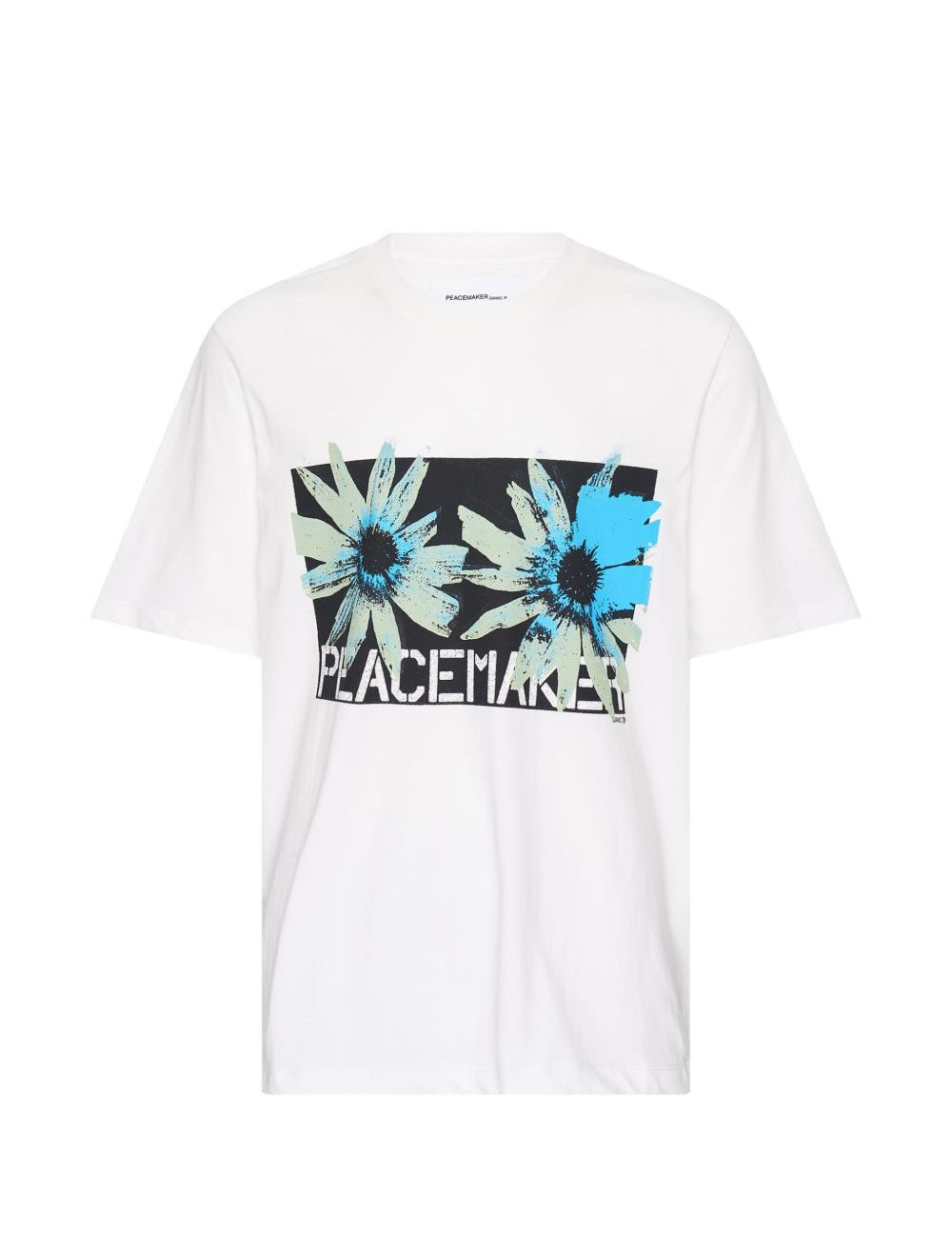 T-shirt Peacemaker con stampa a fiori in bianco Oamc peacemaker - uomo 
