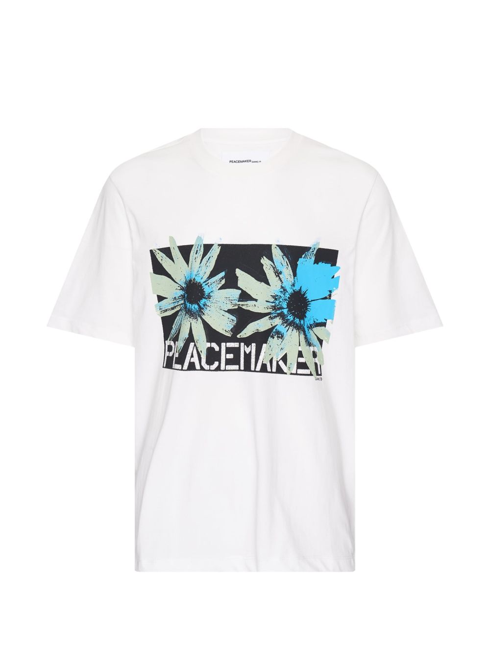 T-shirt Peacemaker con stampa a fiori in bianco Oamc peacemaker - uomo 