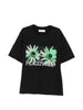 T-shirt con stampa grafica in nero Oamc peacemaker - uomo