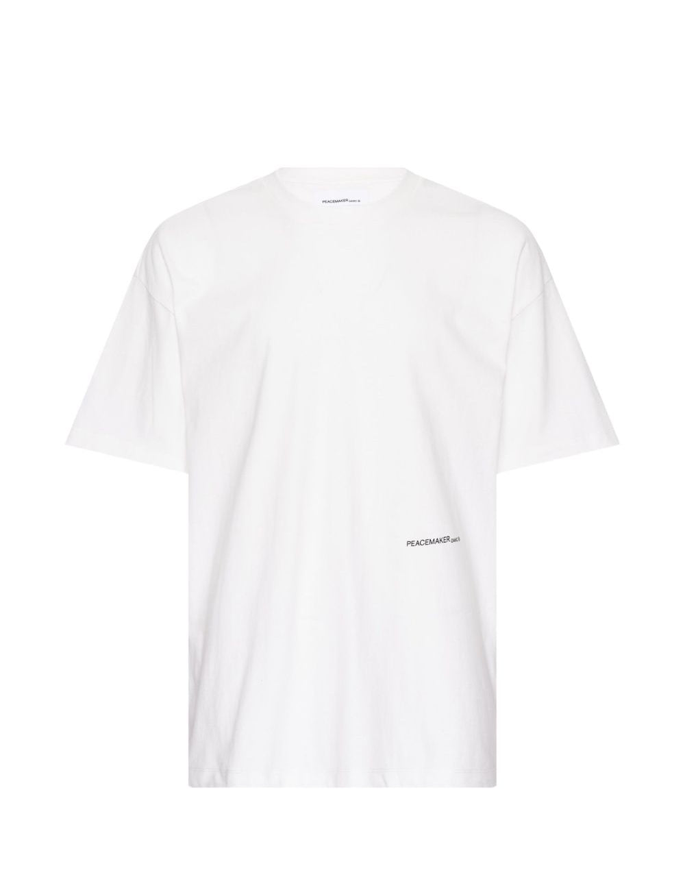 T-shirt oversize con stampa in bianco Oamc peacemaker - uomo 