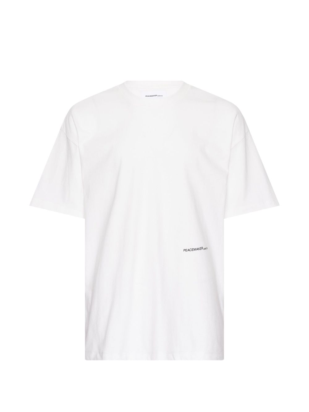 T-shirt oversize con stampa in bianco Oamc peacemaker - uomo 