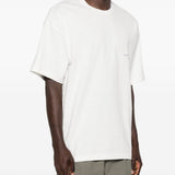 T-shirt con stampa del logo in bianco Oamc peacemaker - uomo 
