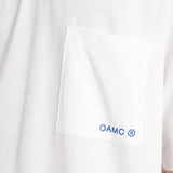 T-shirt con stampa del logo in bianco Oamc peacemaker - uomo 