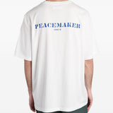 T-shirt con stampa del logo in bianco Oamc peacemaker - uomo 