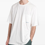 T-shirt con stampa del logo in bianco Oamc peacemaker - uomo 