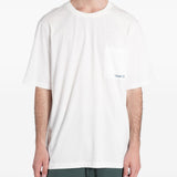 T-shirt con stampa del logo in bianco Oamc peacemaker - uomo 